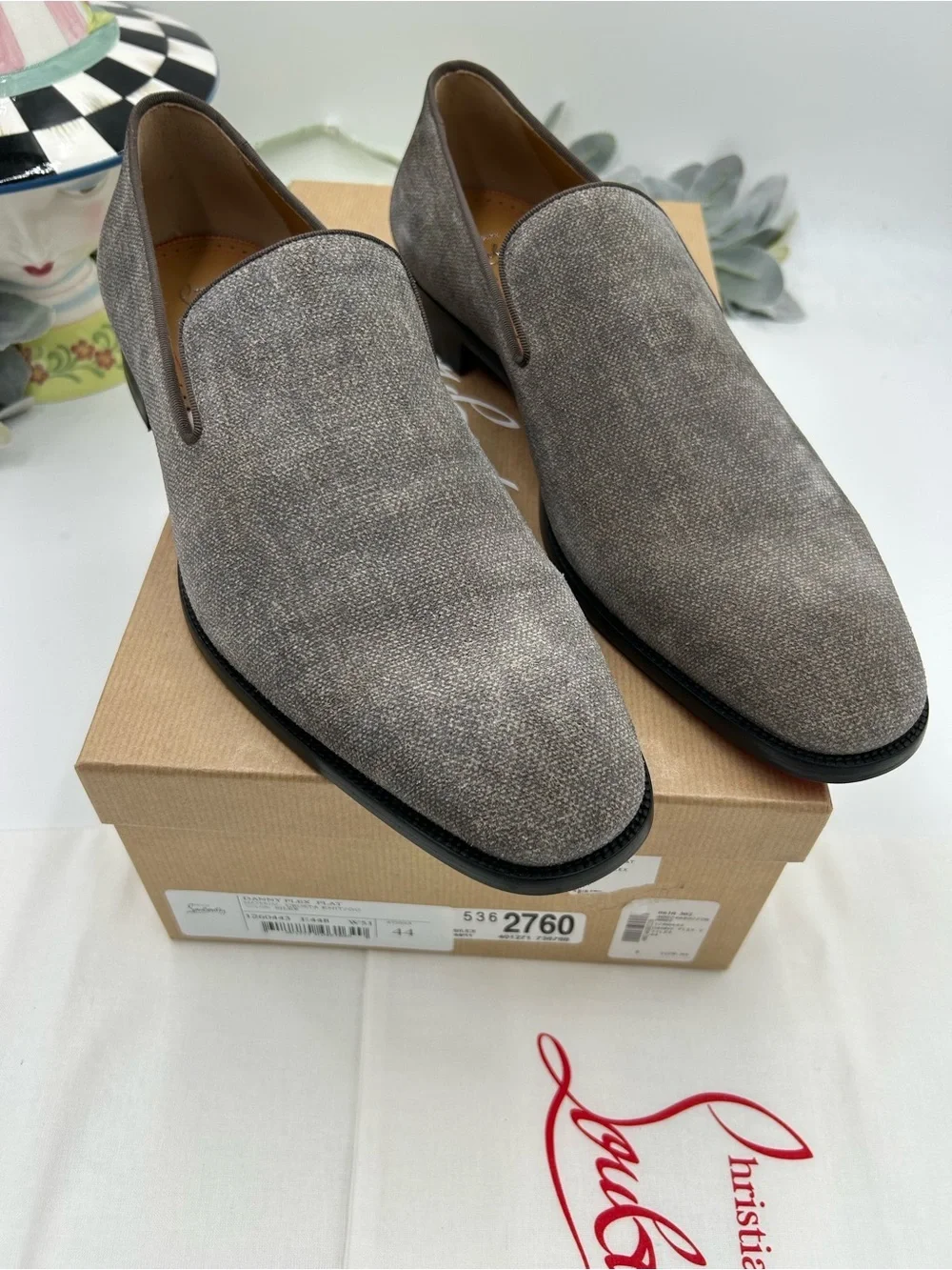 Men's Christian Louboutin Danny flex slip on loafers size 44 made in Italy